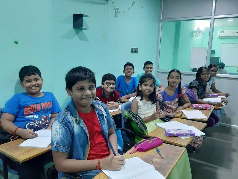 A happy batch of young learners at Thrive